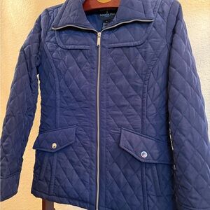 London Fog Women's Navy Quilted Puffer Jacket